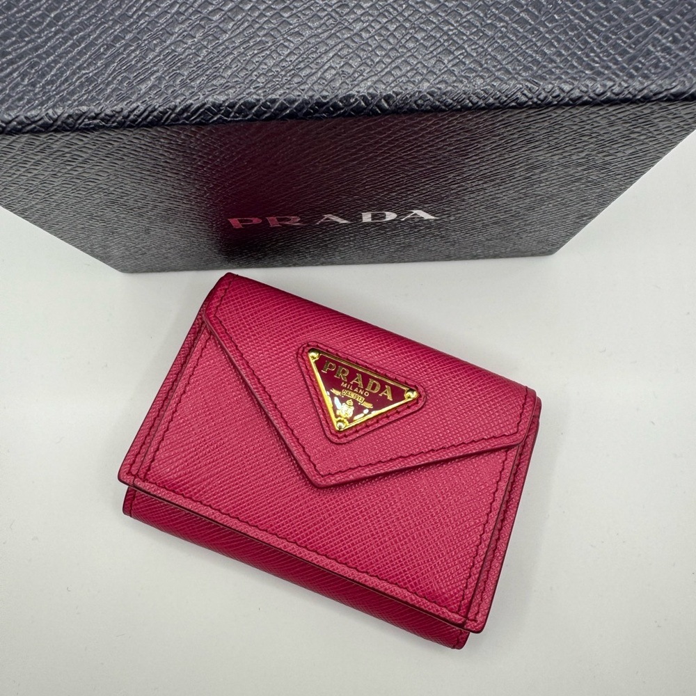 Prada Small Saffiano Tri-Fold wallet